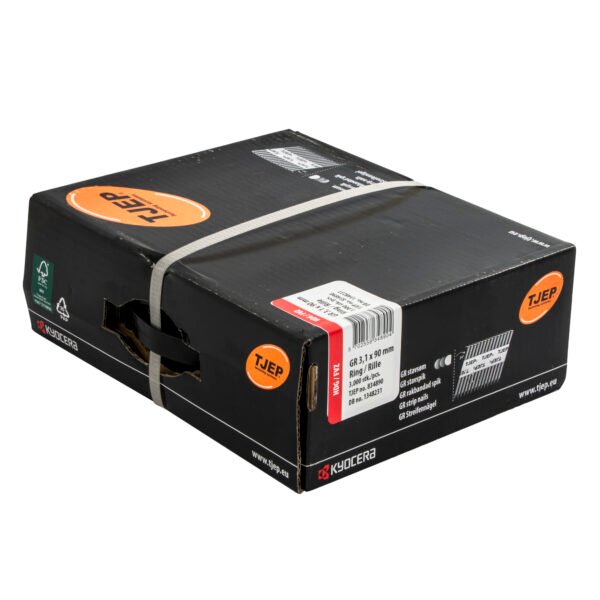 834890_TJEP_GR_31x90_HDG_Box_03.jpg TJEP 34° juostinės vinys 3,1 × 90 mm rifliuotos, karštai cinkuotos – 3000 vnt.
