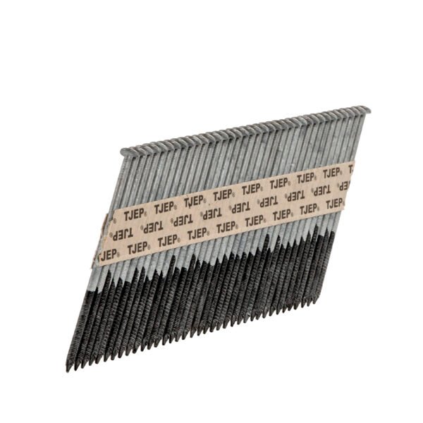 834890_TJEP_GR_31x90_HDG_nails_02.jpg TJEP 34° juostinės vinys 3,1 × 90 mm rifliuotos, karštai cinkuotos – 3000 vnt.