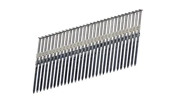 TJEP 21° juostinės vinys 3,1 × 90 mm rifliuotos, nedengtos – 800 vnt.