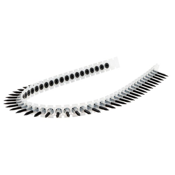 839962_TJEP_CPS_35-25_collated_screw_strip_01.jpg TJEP juostiniai sraigtai 3,5 × 25 mm, GKP ir metalui – 1000 vnt.