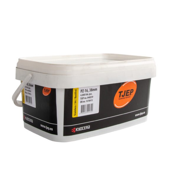 840239_TJEP_PZ-16_38mm_A4-stainless_box.jpg TJEP kabės PZ-16 38 mm A4 (4000 vnt.)
