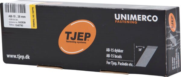 TJEP 34° apdailinės vinys 15G 1,8 × 38 mm, A4 – 4000 vnt.