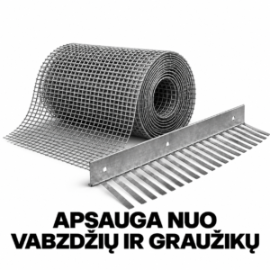 Apsauga nuo vabzdžių ir graužikų – tinklo ritinys ir apsauginis profilis