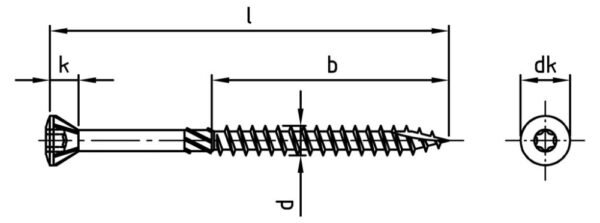 SCHÄFER + PETERS Medvaržtis MG 4,0x50/30 TX15 A2 (200)