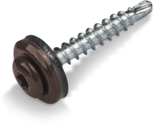 Stoginis savisriegis su tarpine TX 4,8x35 RAL8017 (250vnt)