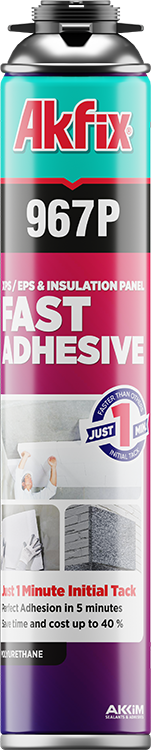 Akfix 967P greito stingimo klijuojančios putos 750 ml (850 g)