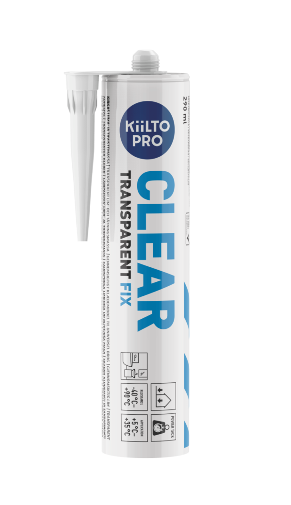 Kiilto Pro Clear klijai-hermetikai skaidrūs 290 ml